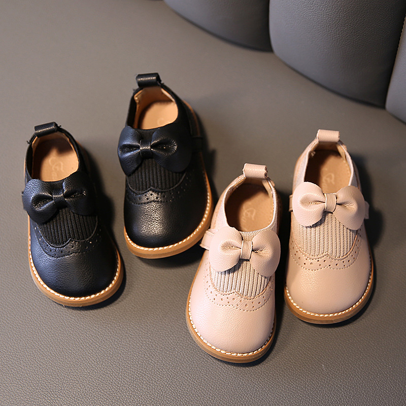 

Autumn Baby Girls Leather Shoes Bowknot Princess Leather Shoes Baby Children Kid Children Girls, Pink