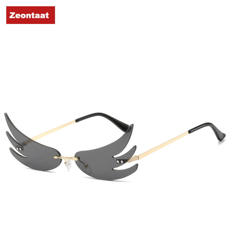 

Sunglasses 2021 Cross-border Flame Sunglasses, European And American Trend Personality Reflective Funny Prom Glasses