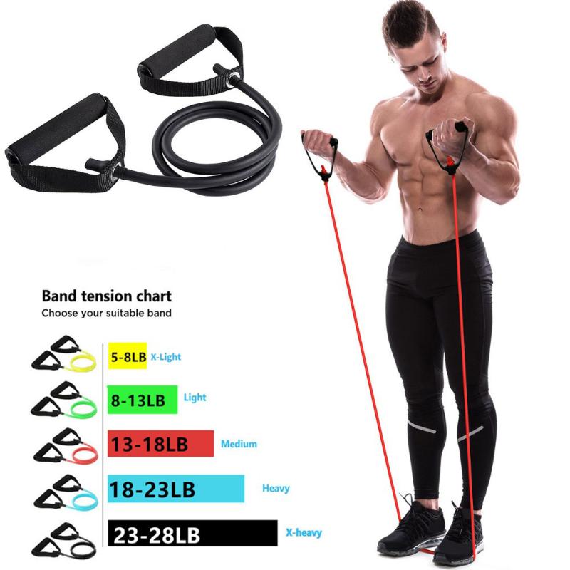 

5 Levels Yoga Pull Rope Elastic Resistance Bands Fitness Rope Rubber Bands for Fitness Equipment Expander Exercise Tube Training