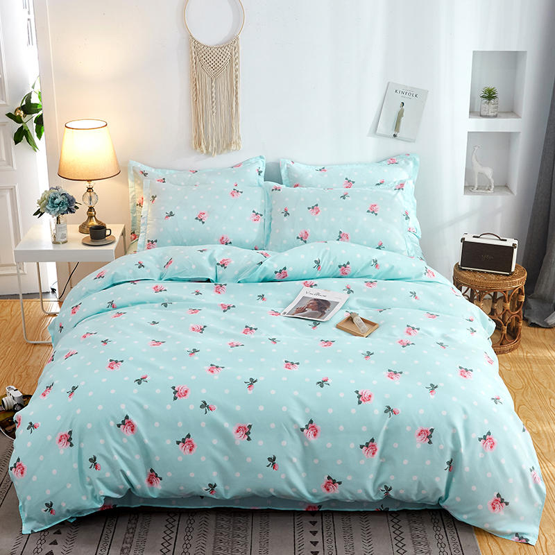 

flower comforter bedding set luxury bed set bed linen green duvet cover queen king size Kid cover bedspread pillowcase, Delisha-0271