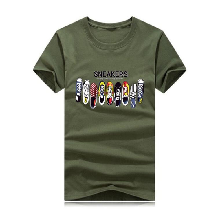 

Designer Tshirt Mens T Shirts Top Quality New Fashion Tide Shoes Printed Men Tshirt Tee Shirts Tops Men T-shirt Multiple Color Selectable