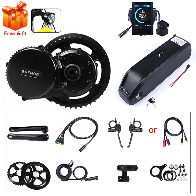

BAFANG 48V 750W Mid Motor E-bike Conversion Kits With Electric Bicycle Battery 48V 13Ah Lithium Battery Ebike BBS02B Electric Bicycle Part