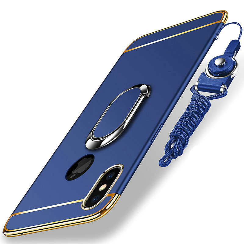 

3in1 Plating Hard PC Cover For iPhone 12 11 Pro Max XR X XS Max 6 6S 7 8 Plus SE with Stand