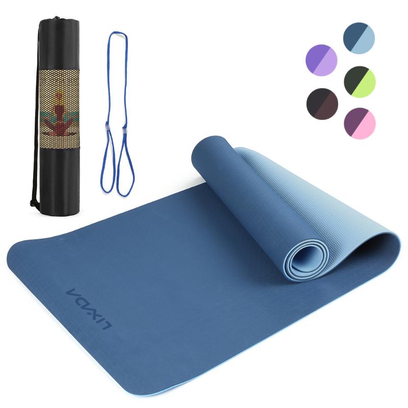 

Lixada 72.05×24.01in Portable Double Dual-colored Yoga Mat Thicken Sports Mat Anti-slip Exercise for Fitness thick yoga, Red