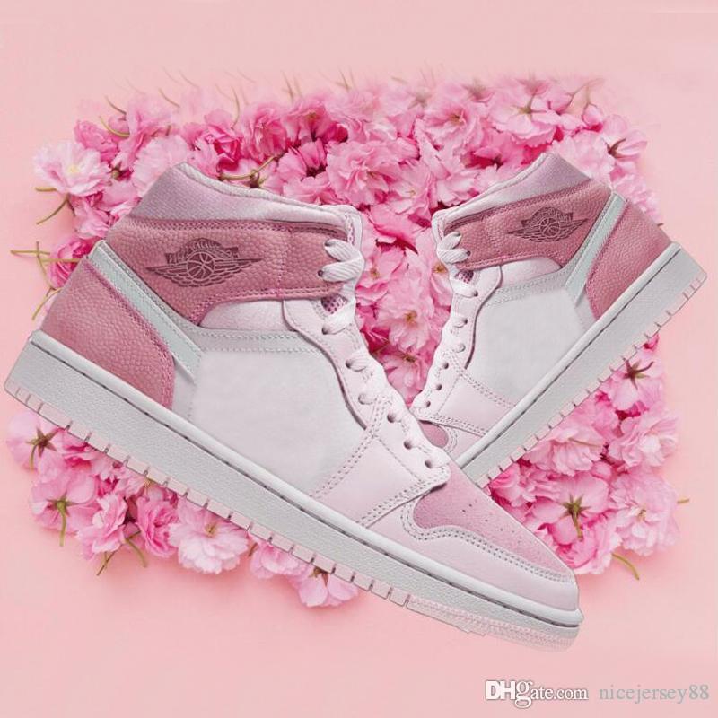 

Fashion Cheap 1 Mid WMNS Digital Pink Women Sneakers Basketball Shoes Designer Girls Baskets 1s des chaussures zapatos off