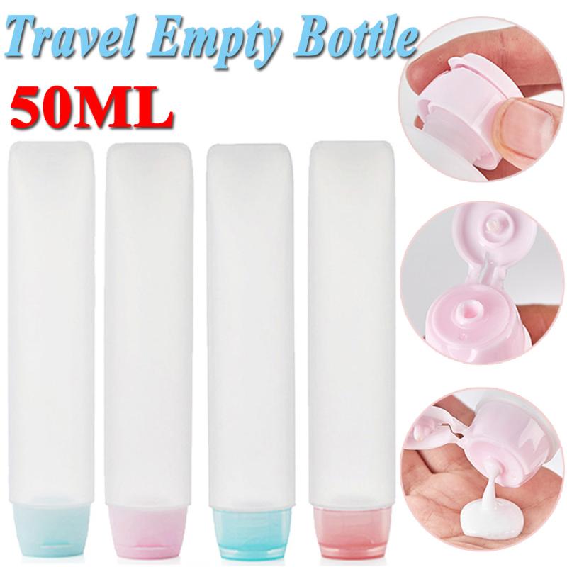 

50ml Travelling Tubule Thin Bottles PE Squeeze Bottle 50g Cosmetic Soft Tube Squeeze butter Hose with Flip Cap