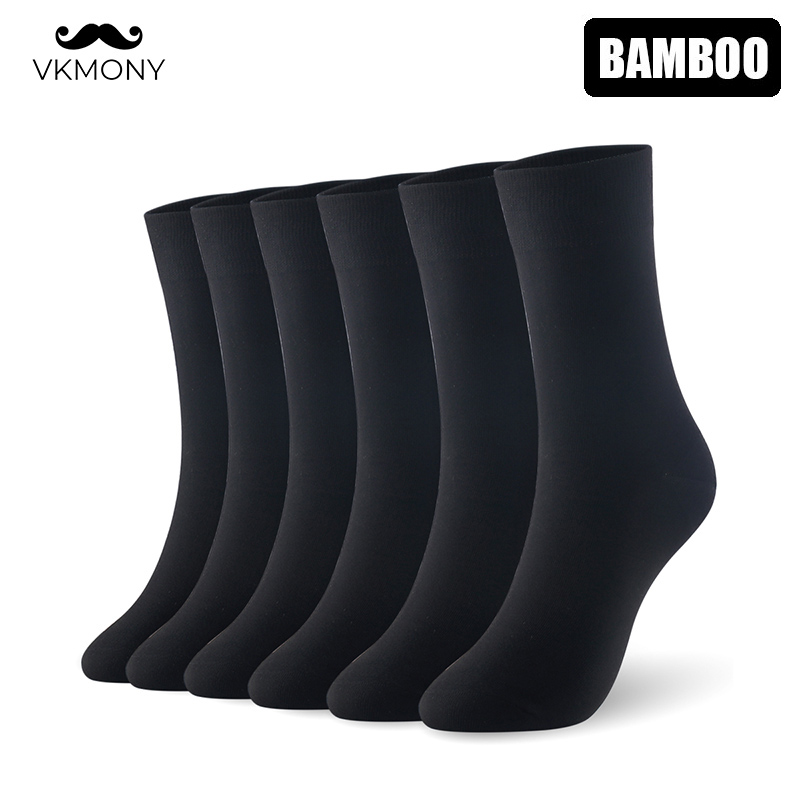 

Men socks bamboo fiber solid color business man socks 6pairs/lot UK SIZE 7-11 EUR SIZE 40-46 1003 VKMONY, Gray3darkgray3
