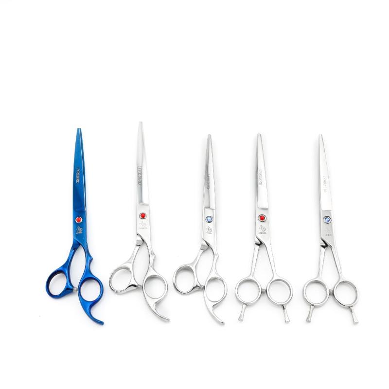 

Pet Dog Grooming Scissors 8 INCH 7.5 INCH Left and Right Hand Hair Shears Blue Silver Lyrebird Simple packing 1PCS/LOT NEW