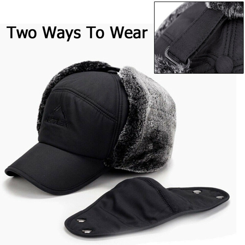

High Quality Winter Hat Bomber Hats For Men Women Thicken Cotton Fur Winter Earflap Keep Warm Caps Bomber Hats
