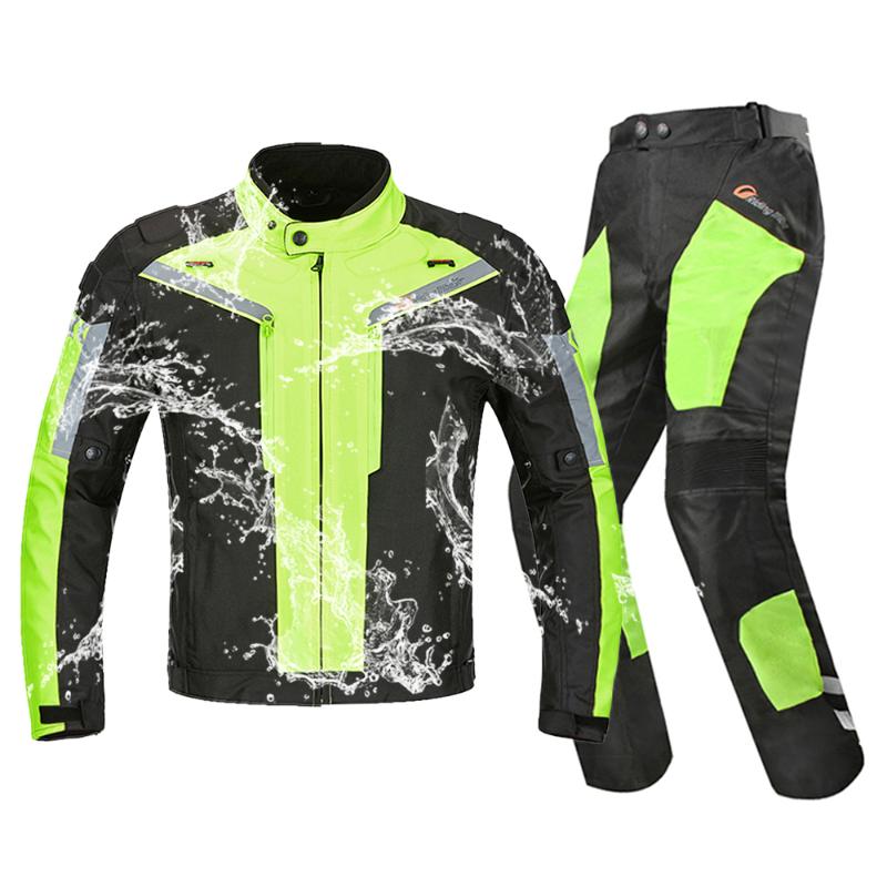 

Summer Motorcycle Jacket All season Moto Jacket + Pants Suit Breathable Waterproof Cold-protection Motorbike Clothing Set Armor