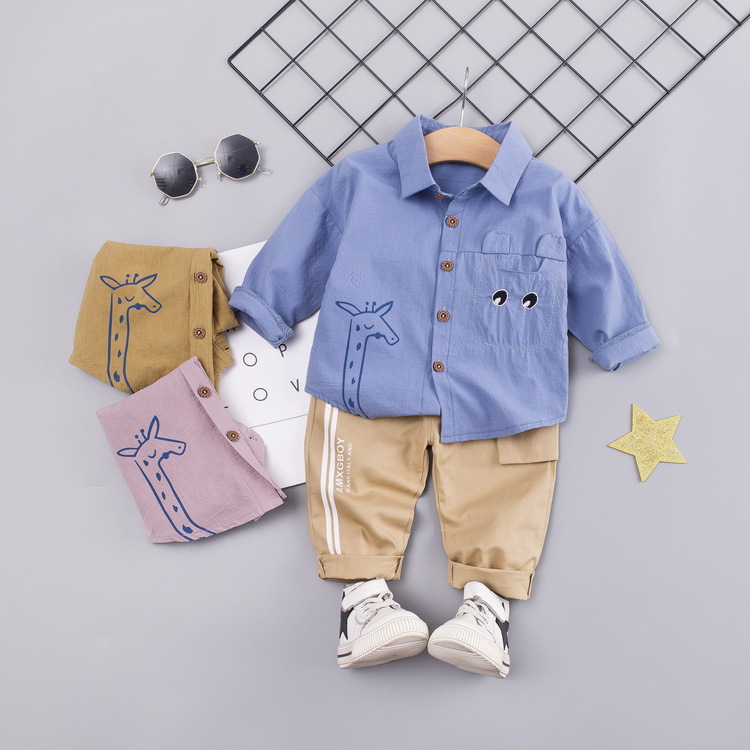 

Kids Sport Suits Toddler Boys Clothes Children Clothing Boy Clothes Sets Kids Tracksuit Shirt + Pants Outfits Set 0-4 Y, Blue