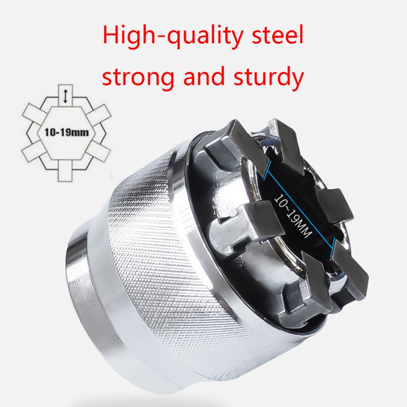 

3/8 inch Drive 10-19 mm Adjustable Hex universal Socket Torque Ratchet Socket Adapter Wrench Head Spanner Sleeve Repair Tool 1PC