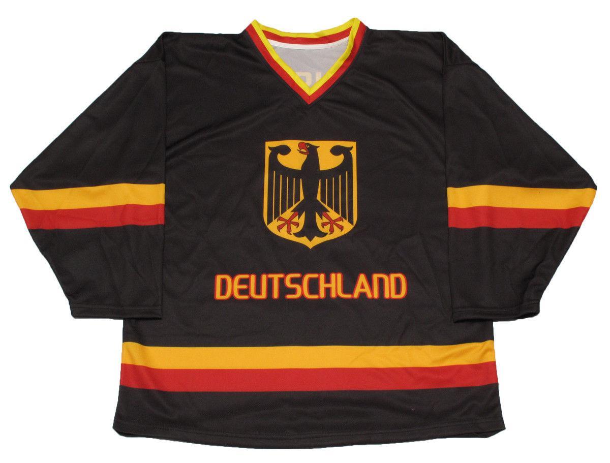 

29 Leon Draisaitl DEUTSCHLAND Team Germany Ice Hockey Jersey Embroidery Stitched Custom Mens Womens Youth Hockey Jerseys, Custom any name & no.