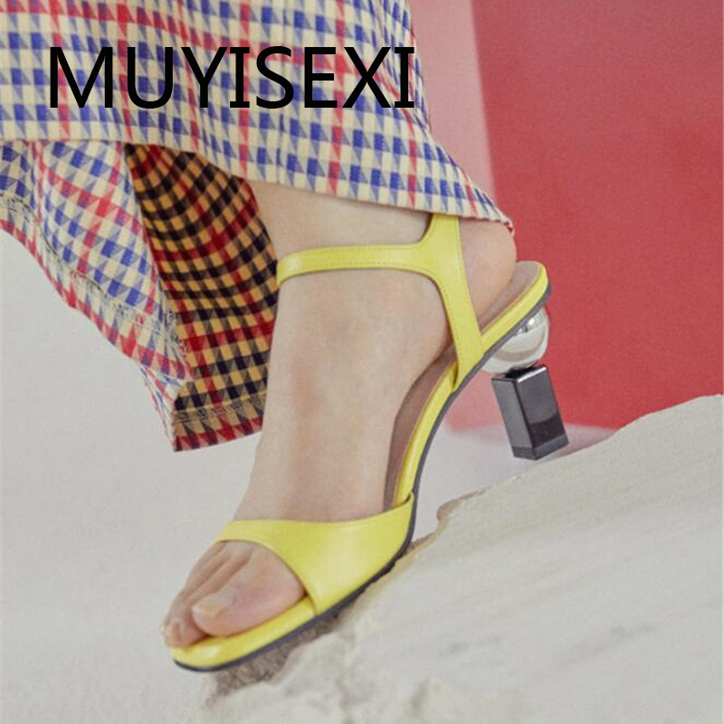 

Sandals high quality brand shoes peep toe 7cm high heels buckle strap convenient preppy style shoes women HL247 MUYISEXI, Black