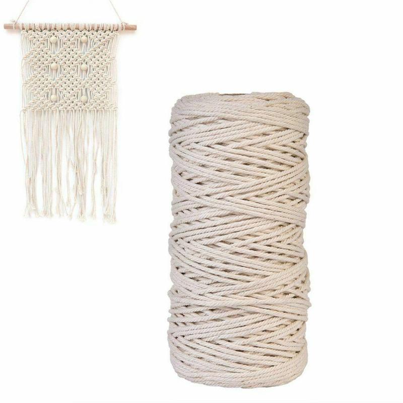 

Rope Cord Macrame String Crafts 100M Beige Artisan 2/3/4/5/6mm Natural, 3mm 100m
