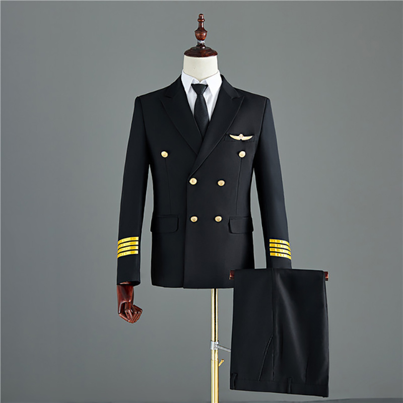 

Navy Blue Black Suits Men Captain Suits Jacket Pants Costume Homme Men Groom Wedding Slim Fit Suit Party Tuxedo Blazer 2 Pieces
