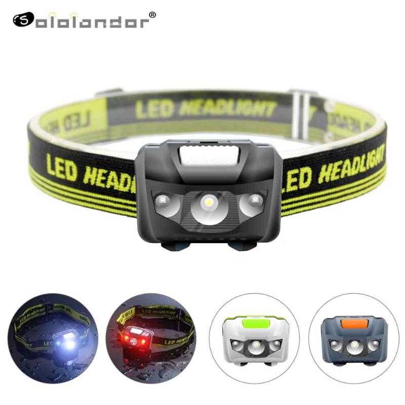 

SOLOLANDOR Mini Head Lamp 4 Mode Waterproof 600Lm R3+2 LED Super Bright Headlight Headlamp Torch Lanterna Use