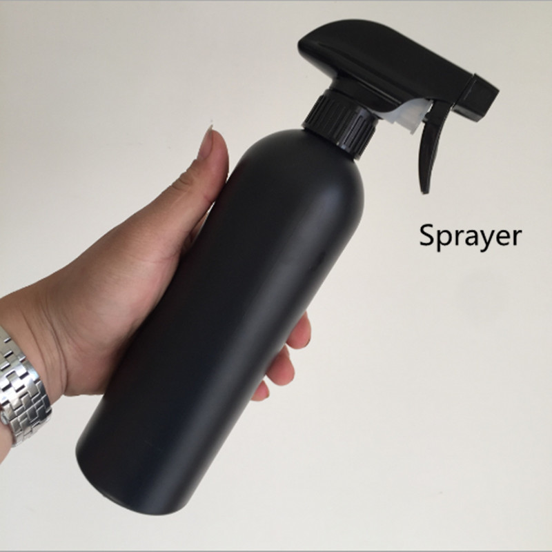 

2ps 500ml Empty Spray plastic bottle High Quality Wash Cleanser Kitchen Water Sprayer Refillable Bottle With Mist Sprayer Black