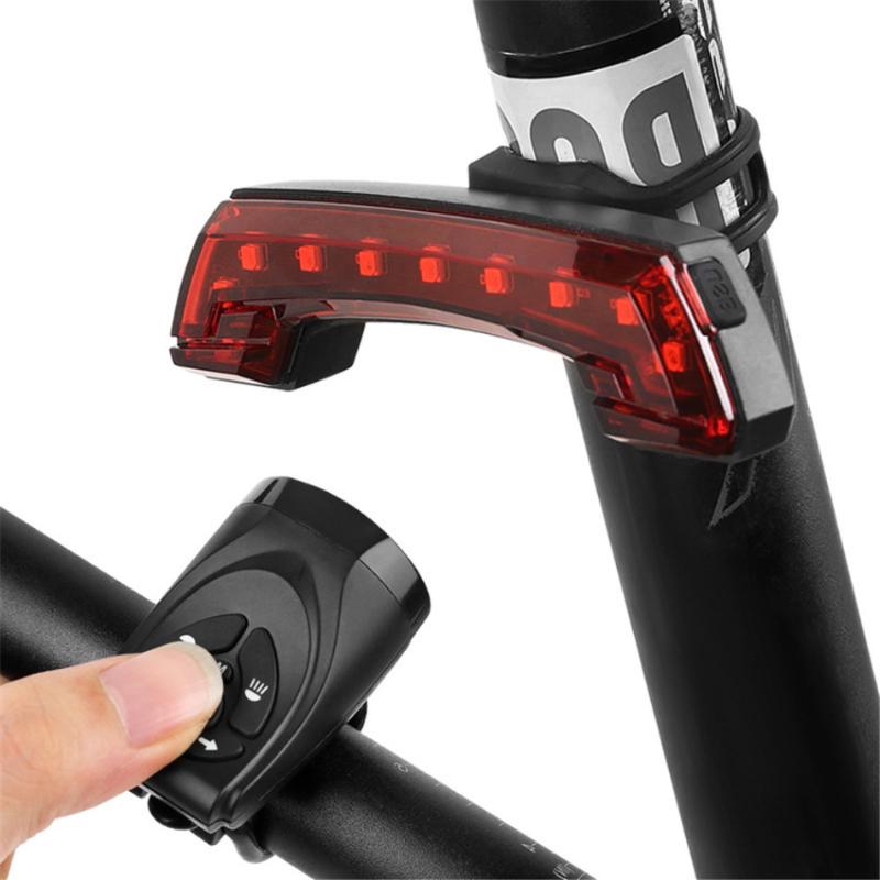 

TimelyTrust Smart USB Bicycle Tail Light Wireless Remote Control Turn Signal Light Bicycle Tail Car Horn Cycling