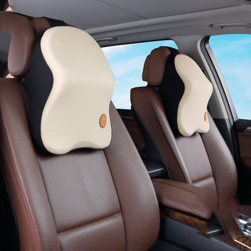 

Car Seat Head Neck Rest Massage Auto Pillow Breathable fabric+memory sponge Headrest Vehicular Summer Pillow Seat Headrest
