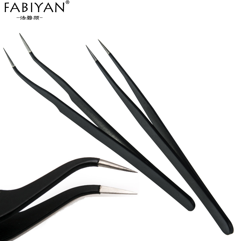 

Nail Art Anti-Magnetic Nipper Clipper Tweezer Curved Straight Black Manicure Rhinestone Glitter Stainless Steel Picking Tool Kit