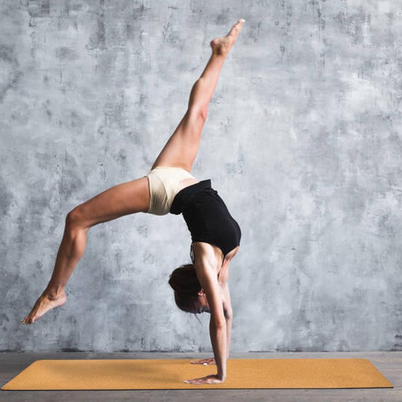 

Cork Yoga Mat Natural Non Slip Carpet Mat For Beginner Fitness Gymnastics Pilates Mats Anti-slip Exercise Travel, Red