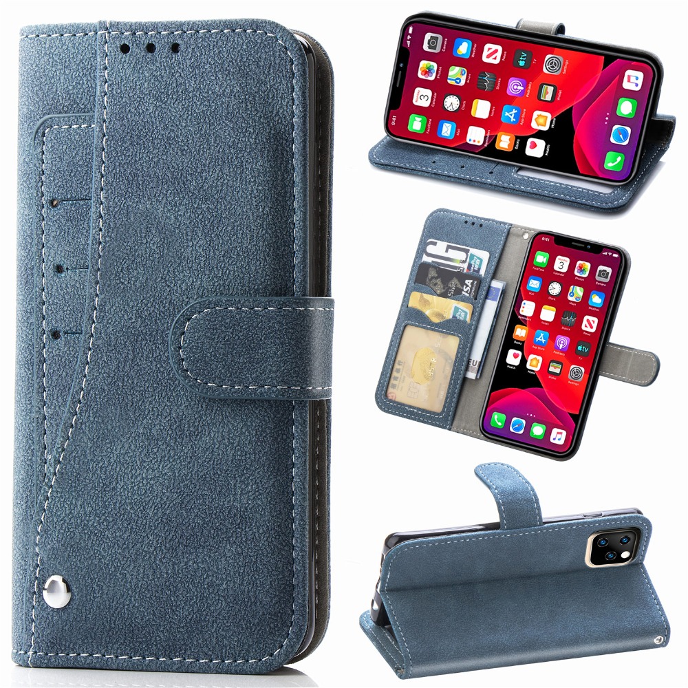

Luxury Leather Flip Wallet Flip Case For iPhone 11 Pro X Xr Xs Max 6 6S 7 8 Plus For Samsung S8 S9 S10 S e Note 8 9 10 Plus S20