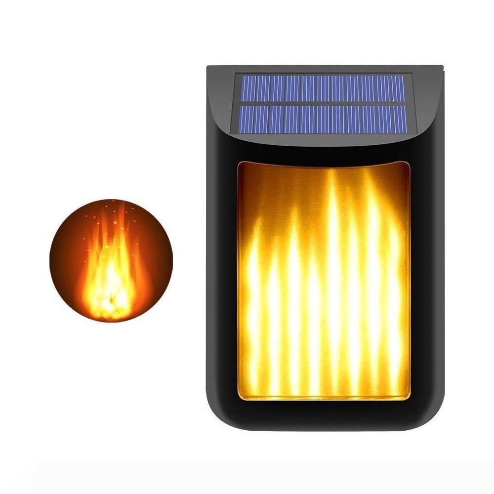 

BRELONG led solar wall light outdoor waterproof landscape Lamp line induction courtyard light flame light 1 pc