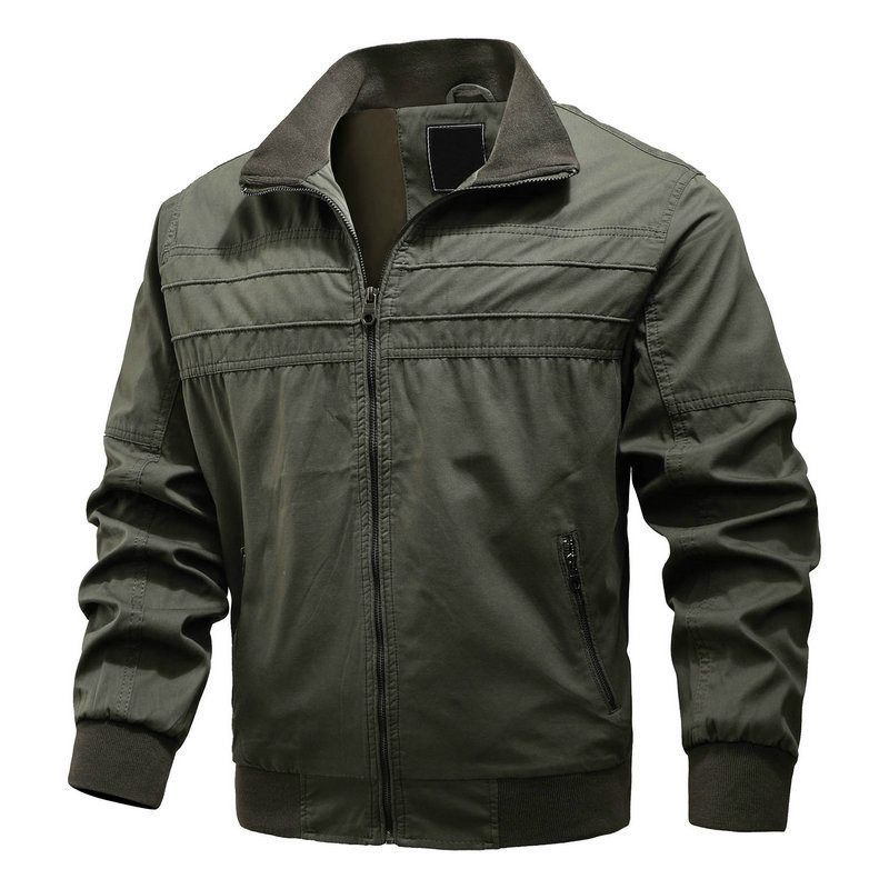 

2020 Spring Autumn Bomber Jacket Men Cotton Pilot Army Coat Men's Windbreaker Cargo Flight Jacket Male Tactical 4XL, Black