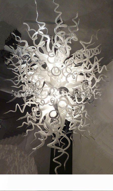 

Contemporary Milk White Large Chandelier Italy Murano Glass Chandeliers LED light Source 100% Hand Blown Glass Chandeliers