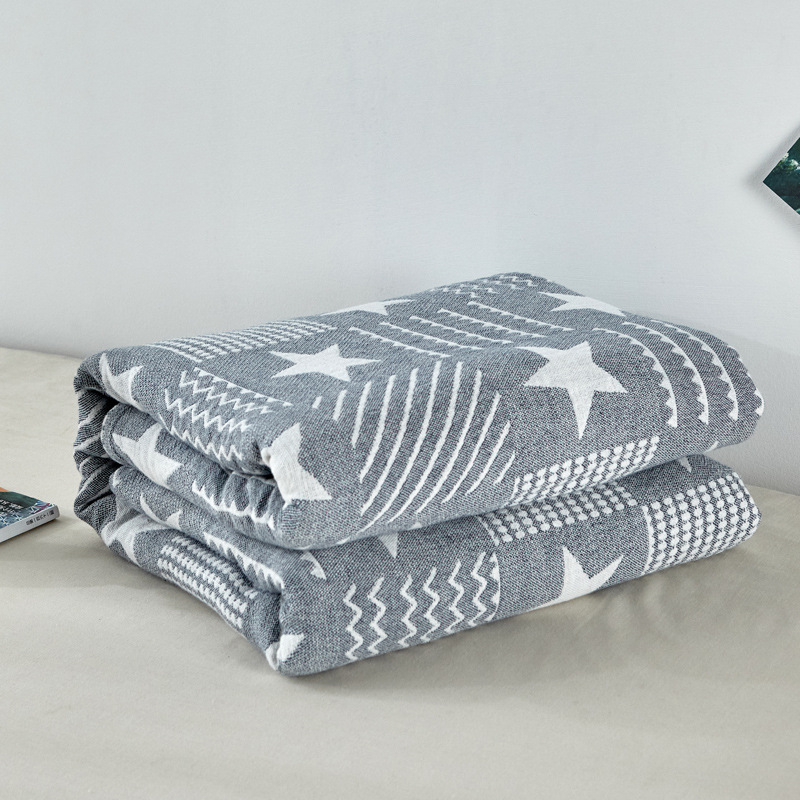 

Pure Cotton Washed Gauze Thin Muslin Towel Blanket For Adult Kids Soft Breathable Throw Bedding Blankets Bedspread Home Textile, Grey forest