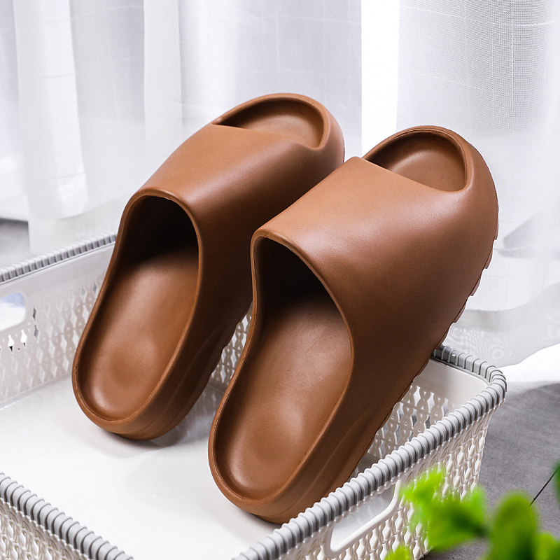 

Fashion Comfortable Soft Slippers Men Women Non-Slip Bathroom Home Shoes Flat Beach Shoes Women's Sandals, Coffee