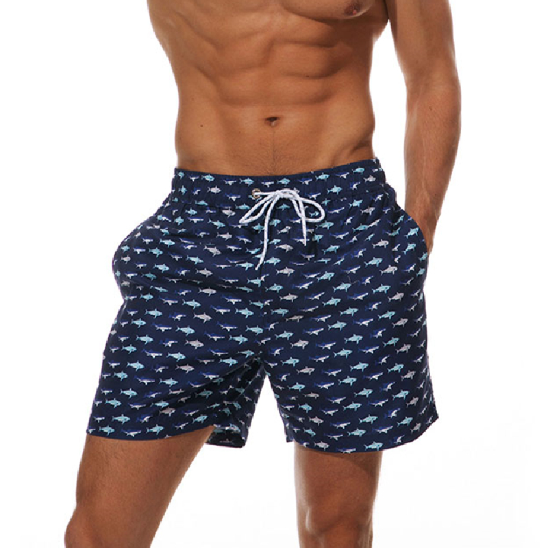 

NEW Summer Clothing Surf Beach Wear Mans Short Pants Vacation Swimwear Men Board Shorts Mens Athletic Gym Running Shorts For Man, Blue