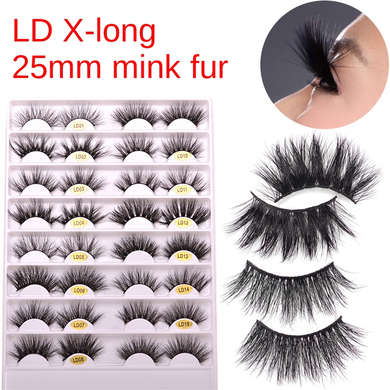 

1pair 25mm 5D Mink Eyelashes Natural False Eyelashes Lashes Soft Fake Extension Makeup Wholesale