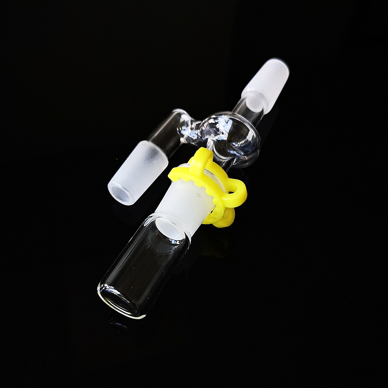

Hot Sale Angled Male Female Glass Adapter Reclaim Set 14mm 18mm Reclaims With Keck Clip Smoking Accessories For Dab Rigs