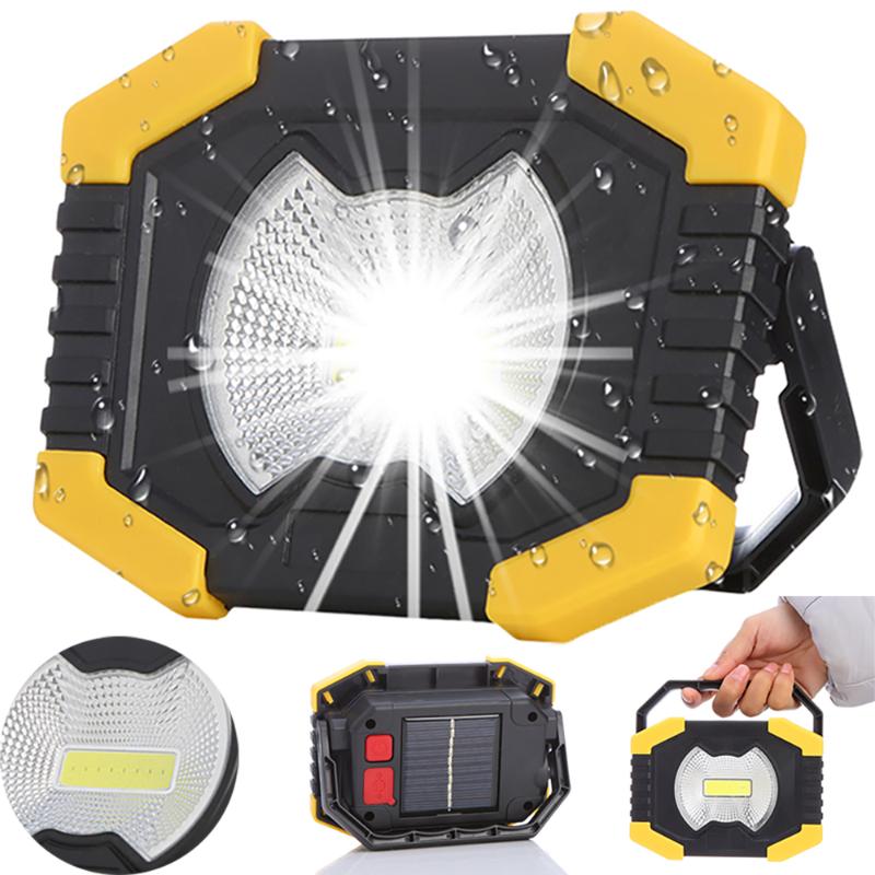 

20W LED Portable Spotlight 180 Degrees Work Light Solar Lanterns USB Rechargeable Flashligh For Outdoor Camping Hunting Lamp