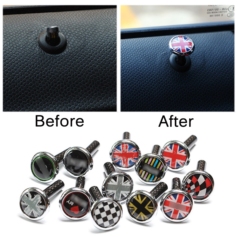 

2pcs carbon fiber zinc alloy Door Lock Pin For Mini Cooper S One JCW Clubman Countryman R53 R55 R56 R57 R58 R59 R60 R61 F56 F57