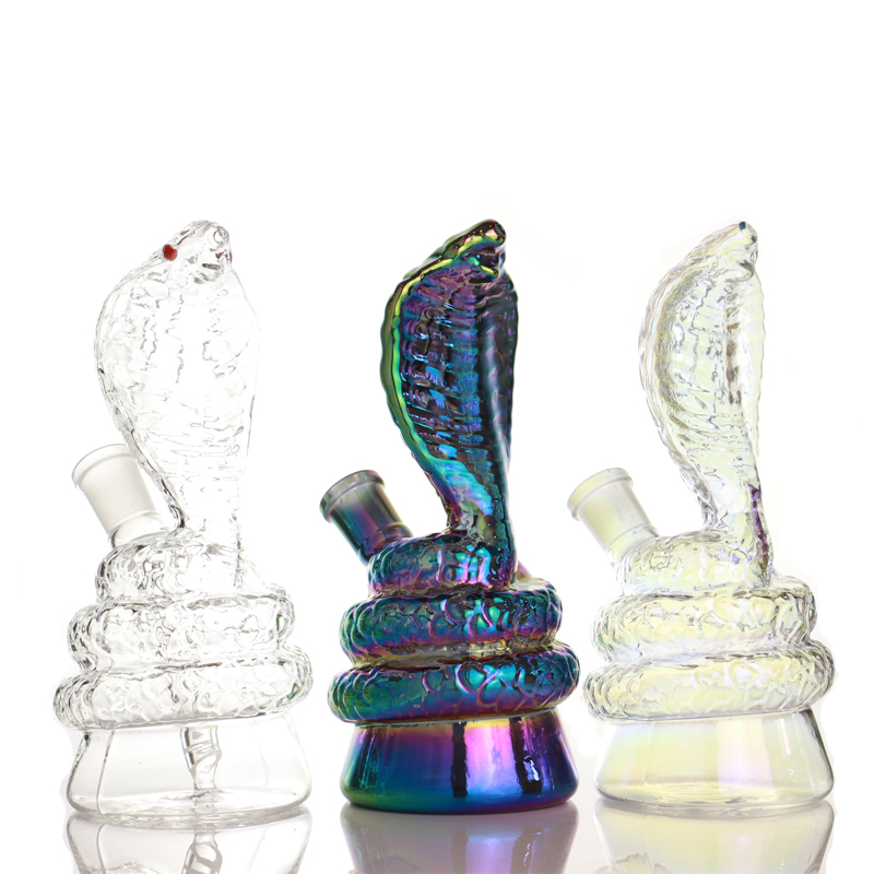 

6.5 Inch Glass Water Bongs Snake shape multicolor Bong hookah Oil Rig Dab Rigs