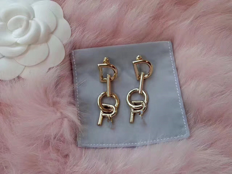 D home/Dijia capital letter earring 925 silver needle female earring accessories high quality-image-556447175