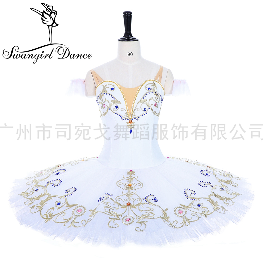 white fairy doll professional ballet tutus girls pancake tutu costume for performance ballet costume BT9288-image-555862290