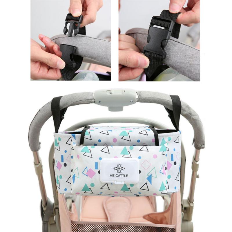 

Waterproof Baby Stroller Hanging Bag Large Capacity Diaper Feeding Bottle Bags Outdoor Infant Care Organizer
