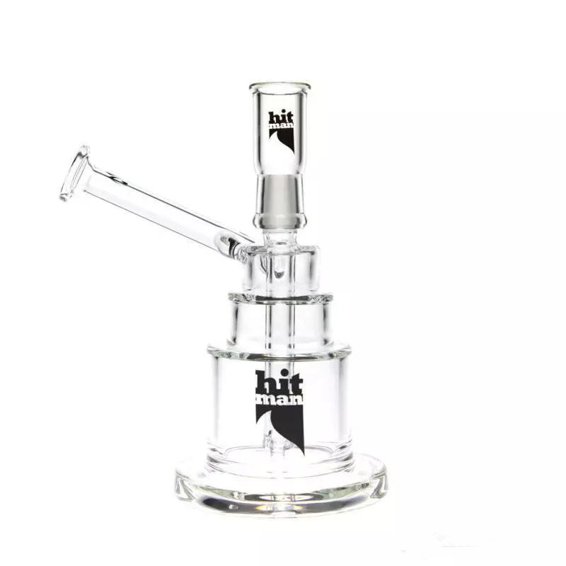 

7.9 Inchs Hitman Glass Bongs Cake Heady Dab Rigs ThicK Glass Water Bongs Recycler Oil Rig Water Pipes with 14mm joint