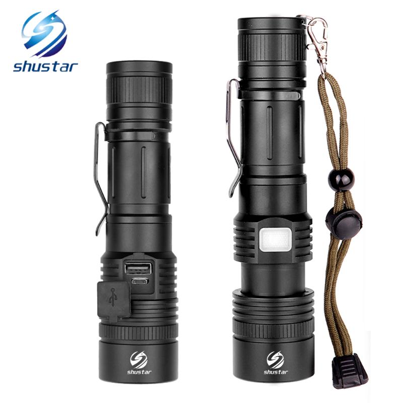 

Powerful XHP50 LED Support zoom 5 lighting modes Torch By 18650 or 26650 battery For outdoor activities