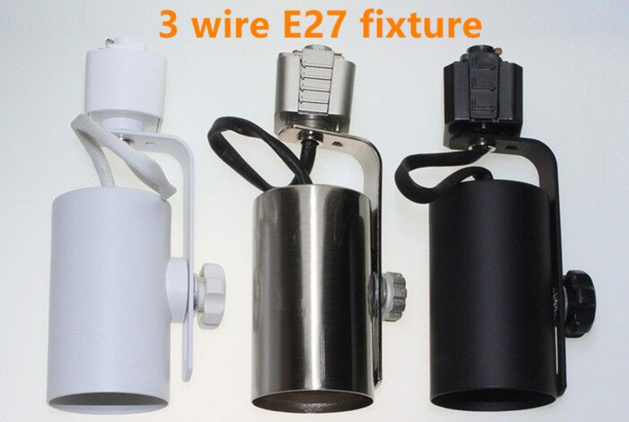 

3 wire E27 holder Par30/Par38 lighting track fixture or bracket speical for North america and european store lighting Aluminum track fixtur