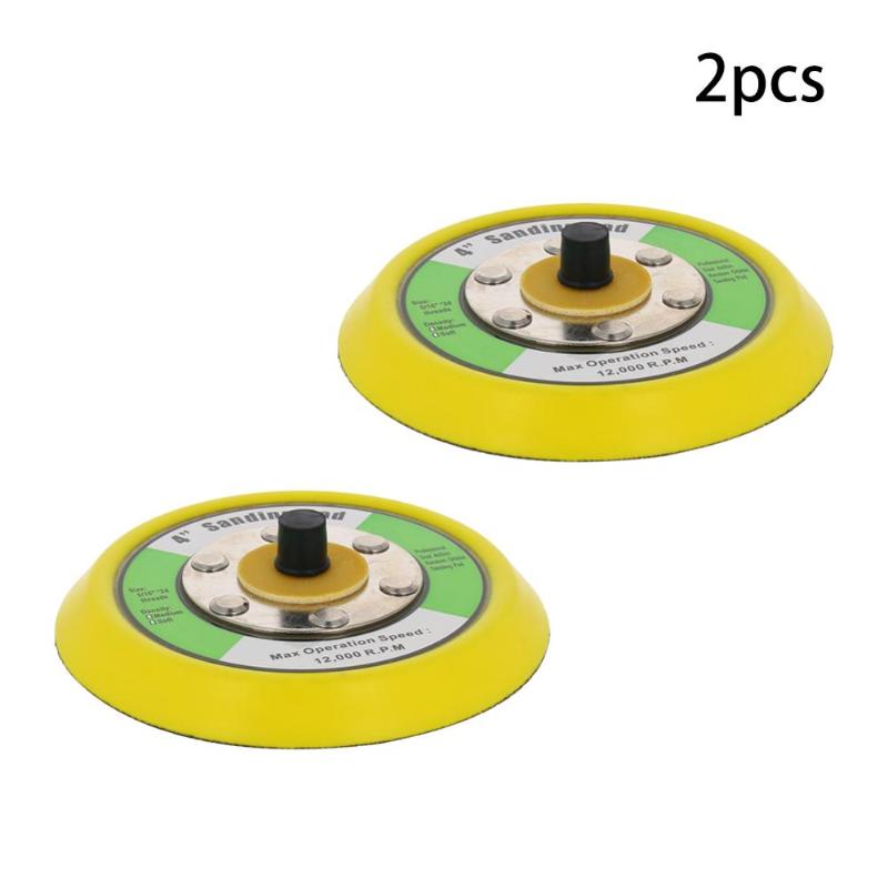 

2pcs 2~6 Inches Pneumatic Grinding Machine Suction Cup Plastic & Carbon Steel Sandpaper Base Tray Self-adhesive Polishing Discs
