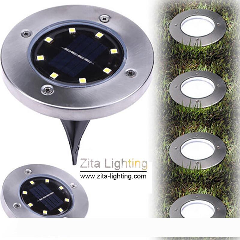 

Zita Lighting Super Bright 8 LEDs Solar Powered Waterproof Lights for Home Yard Driveway Lawn Lamp Road Ground Lights Deck Garden Pathway