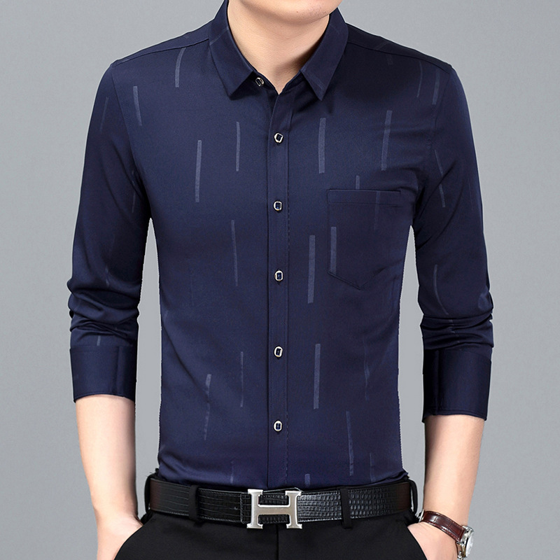 

New Arrival 2020 Spring Men Solid Casual Loose Dress Shirts Mens Classic Casual Long sleeve Top shirts Clothings838, Purple
