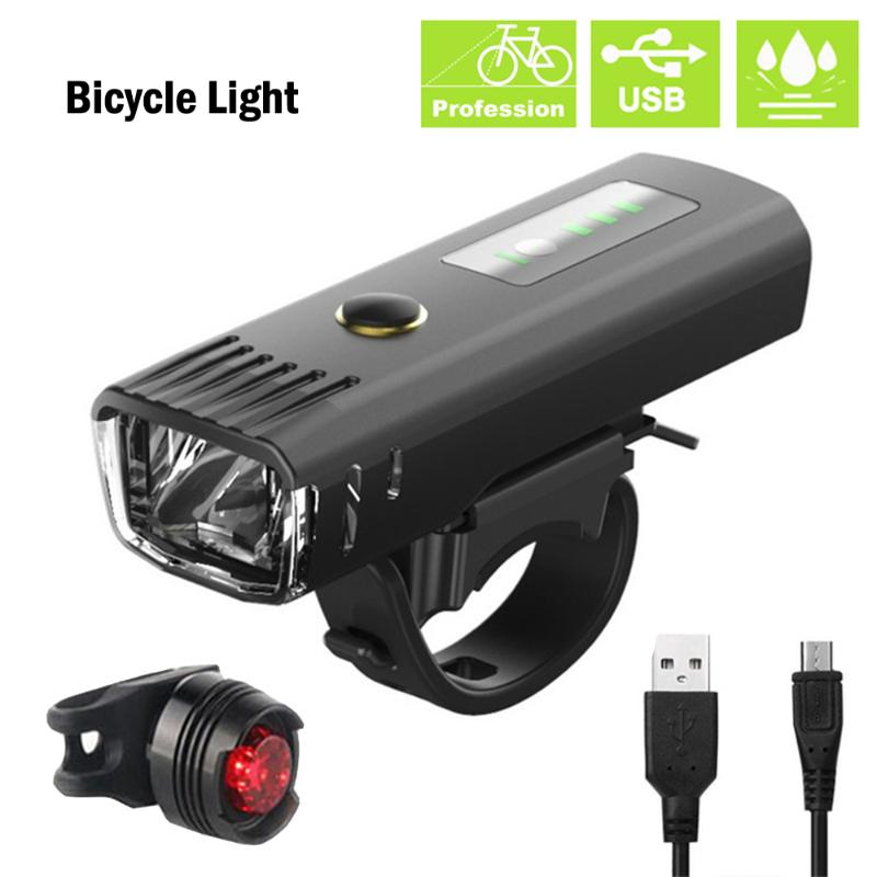 

Smart Induction Bicycle Front Light Set USB Rechargeable Rear Light LED Headlight Bike Lamp Cycling For Bike