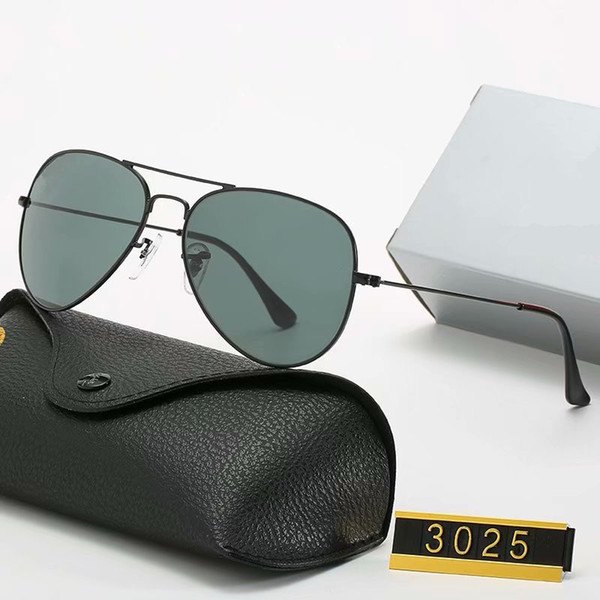 

Brand design Polarized Sunglasses Men ray Women Pilot Sunglasses UV400 Eyewear bens Glasses Metal Frame bans Polaroid Lens With box raybans 0202