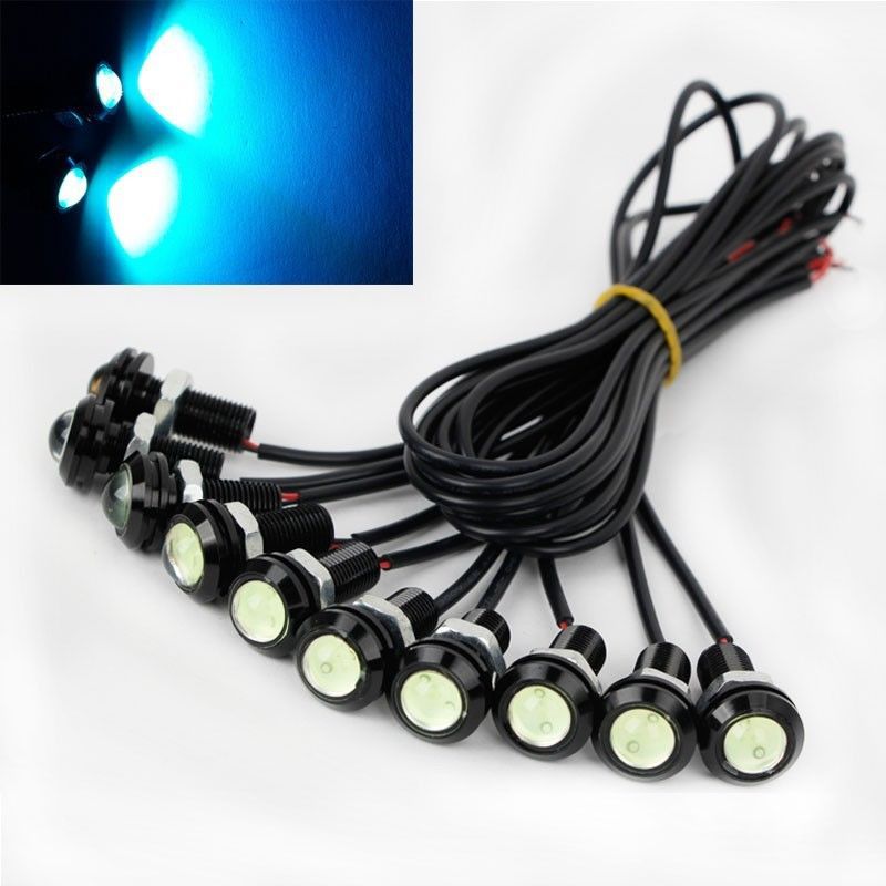 

18mm Eagle Eye Led Lights Cool Ice Blue 9w Daytime Running Light Car Motorcycle DRL Car Accessories Marker Light Fog Lamp Backup Light